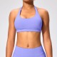 Women Fashion Sexy Solid Color Halter-Neck Backless Sports Yoga Top Bra