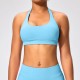 Women Fashion Sexy Solid Color Halter-Neck Backless Sports Yoga Top Bra
