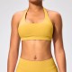Women Fashion Sexy Solid Color Halter-Neck Backless Sports Yoga Top Bra