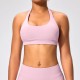 Women Fashion Sexy Solid Color Halter-Neck Backless Sports Yoga Top Bra