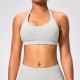 Women Fashion Sexy Solid Color Halter-Neck Backless Sports Yoga Top Bra