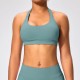 Women Fashion Sexy Solid Color Halter-Neck Backless Sports Yoga Top Bra