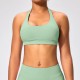 Women Fashion Sexy Solid Color Halter-Neck Backless Sports Yoga Top Bra