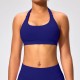 Women Fashion Sexy Solid Color Halter-Neck Backless Sports Yoga Top Bra