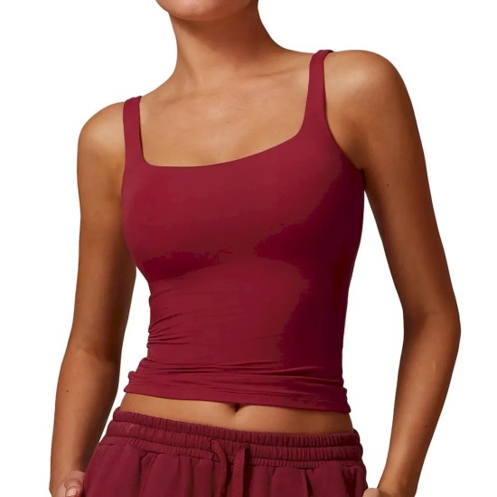 Women Fashion Casual Solid Color Tight Quick-Drying Yoga Tank Top
