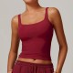 Women Fashion Casual Solid Color Tight Quick-Drying Yoga Tank Top