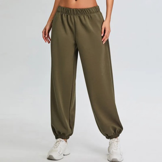 Women Fashion Casual Solid Color Loose Pants