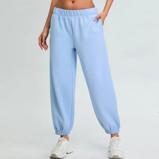 Women Fashion Casual Solid Color Loose Pants