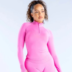 Women Fashion Casual Solid Color Long-Sleeve Zipper Tight Yoga Jacket