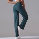 Women Fashion Casual Solid Color Breathable High Waist Loose Pocket Pants