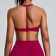 Women Fashion Solid Color Seamless Backless Quick-Drying Sports Yoga Bra