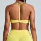 Women Fashion Solid Color Seamless Backless Quick-Drying Sports Yoga Bra