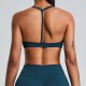 Women Fashion Solid Color Seamless Backless Quick-Drying Sports Yoga Bra