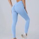 Women Fashion Sexy Solid Color High Waist Quick-Drying Yoga Pants
