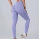 Women Fashion Sexy Solid Color High Waist Quick-Drying Yoga Pants