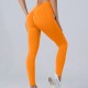 Women Fashion Sexy Solid Color High Waist Quick-Drying Yoga Pants